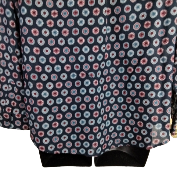 Artisan NY Blue Medallion Print Long Sleeve Button Down Shirt size XL - Picture 14 of 16